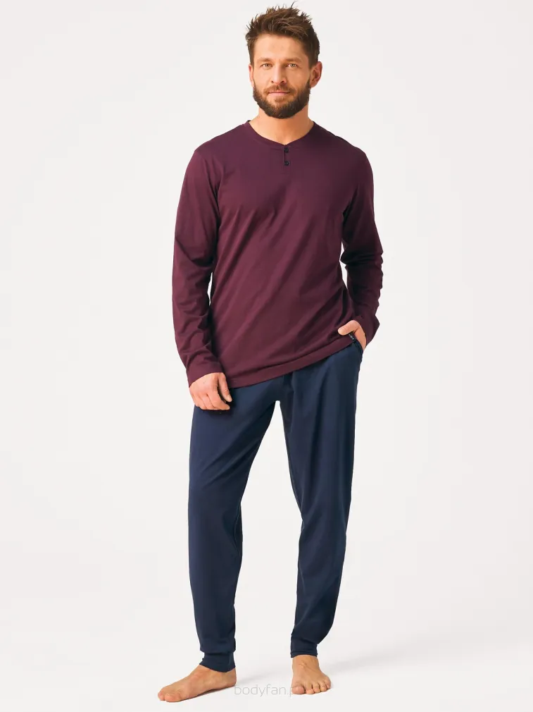 Piżama męska bez nadruków Key MNS 275 M-2XL