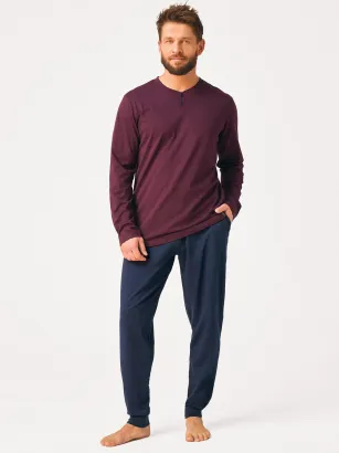 Piżama męska bez nadruków Key MNS 275 M-2XL