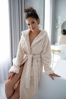 Ciepły szlafrok damski z kapturem Sensis Ariana S-XL - 10