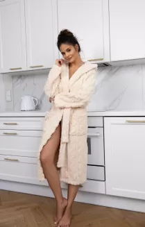 Ciepły szlafrok damski z kapturem Sensis Ariana S-XL - 6