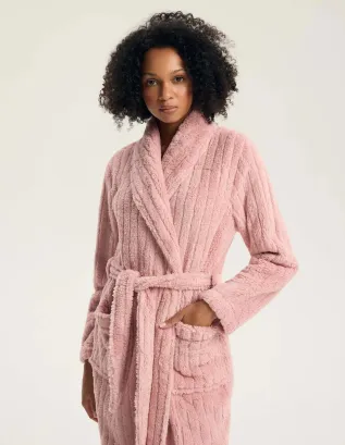 Szlafrok damski z połyskującą nitką Henderson Ladies 45408 Greta S-2XL