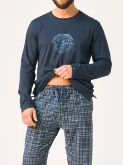 Piżama męska z kieszeniami Key MNS 608 M-2XL - 4