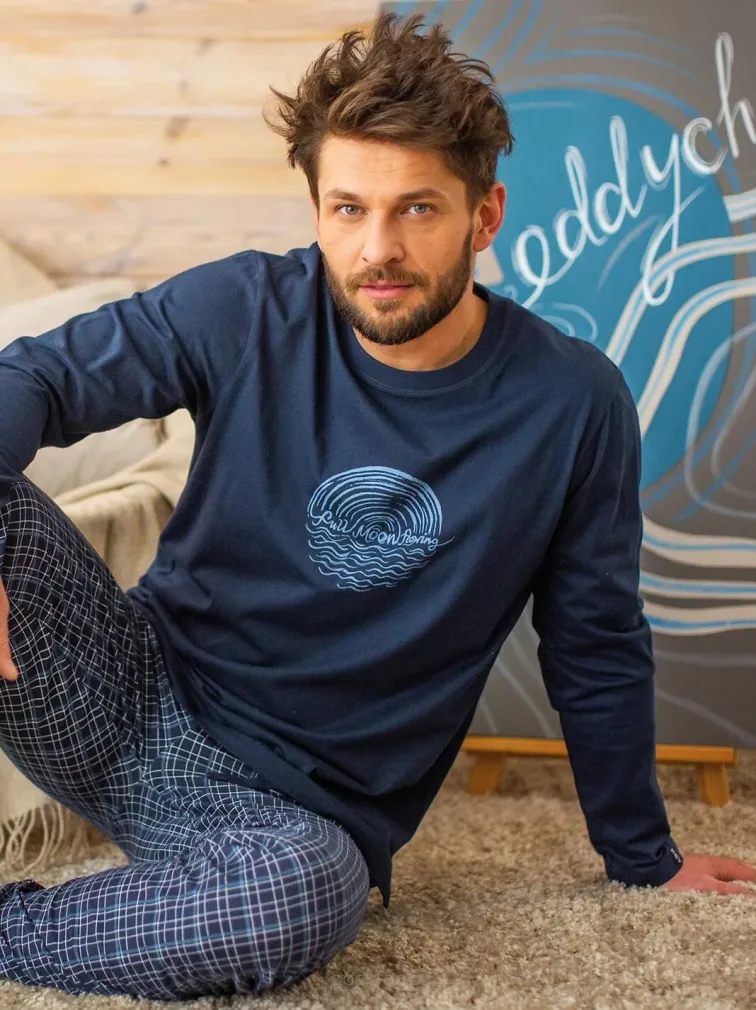 Piżama męska z kieszeniami Key MNS 608 M-2XL