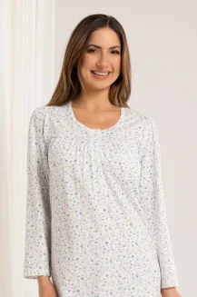 Koszula nocna na guziki Regina 015 bawełniana, 2XL-4XL - 6