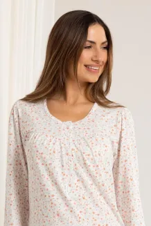 Koszula nocna na guziki Regina 015 bawełniana, 2XL-4XL - 4