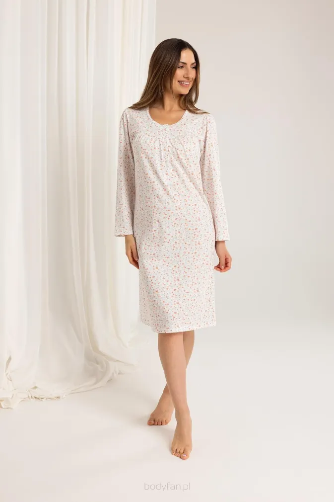 Koszula nocna na guziki Regina 015 bawełniana, 2XL-4XL