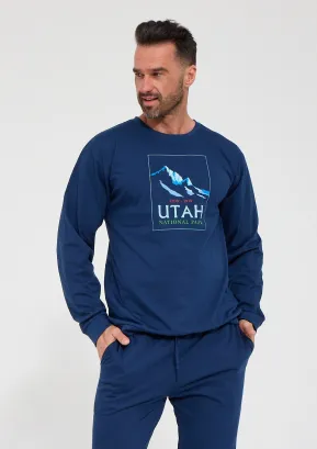 Piżama męska ze ściągaczami Cornette 322/332 Utah
