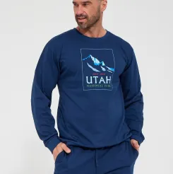 Piżama męska ze ściągaczami Cornette 322/332 Utah