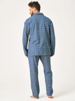 Flanelowa piżama męska rozpinana Key MNS 404  M-2XL - 2