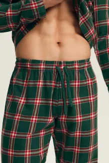 Piżama męska Henderson 43460 Nut flanelowa rozpinana M-3XL - 4