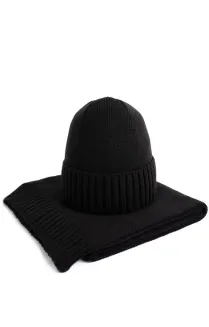 Czapka i szal 10% wełny - 3