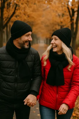 Czapka i szal 10% wełny