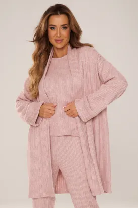 Kardigan damski De Lafense 891 Honey warkoczowy S-XL