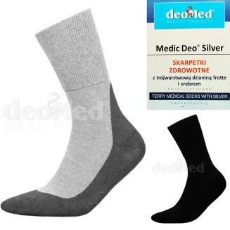 Bezuciskowe skarpety JJW Medic Deo Frotte Silver - 5