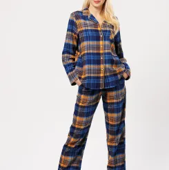 Piżama damska flanelowa Key LNS 481 S-XL