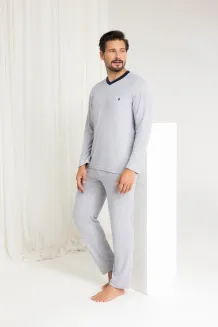 Piżama męska Regina 489 frotte ciepła bawełniana 2XL-3XL - 5