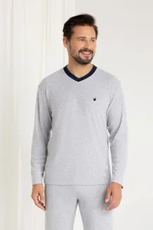 Piżama męska Regina 489 frotte ciepła bawełniana 2XL-3XL - 7