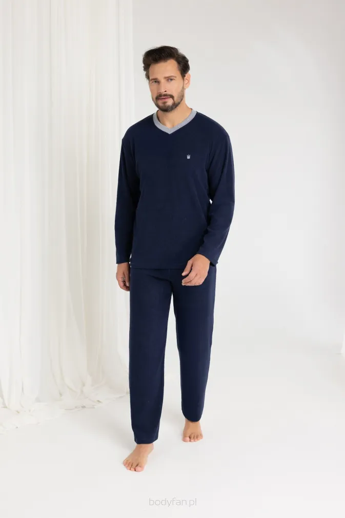 Piżama męska Regina 489 frotte ciepła bawełniana 2XL-3XL