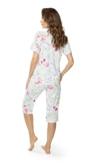 Spodnie z jedwabiu wiskozowego Mewa Flores 6535 - 3