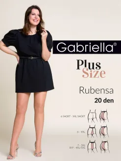 Rajstopy Gabriella 161 Rubensa Plus Size 20 den 7-3XL - 5