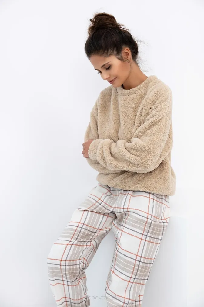 Piżama damska Sensis Joyce zimowa soft flanelowa kratka S–XL