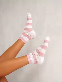 Skarpety Milena 0989-003 Ażur Paski 37-41 - 5