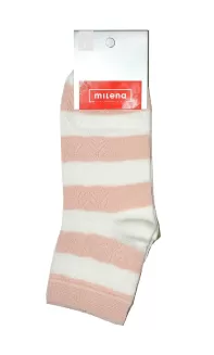 Skarpety Milena 0989-003 Ażur Paski 37-41 - 2