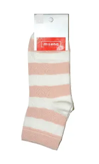 Skarpety Milena 0989-003 Ażur Paski 37-41 - 2