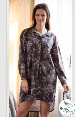 Koszula nocna rozpinana Key LND 817 2XL-3XL