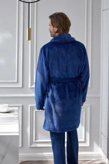 Szlafrok męski rótki L&L 2664 bonżurka Elegant M-2XL - 9