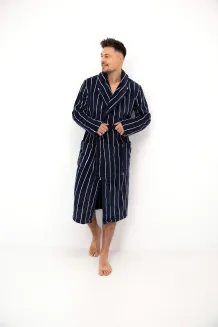 Szlafrok męski w paski Sensis Leon M-2XL - 4