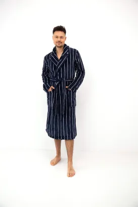 Szlafrok męski w paski Sensis Leon M-2XL