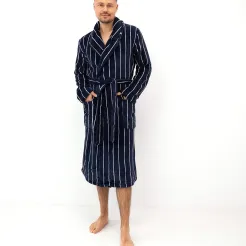Szlafrok męski w paski Sensis Leon M-2XL