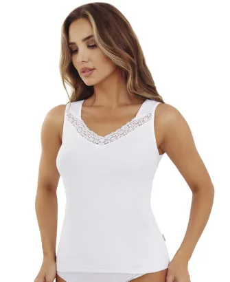Podkoszulka damska Emili Jess bawełniana z koronką S-XL