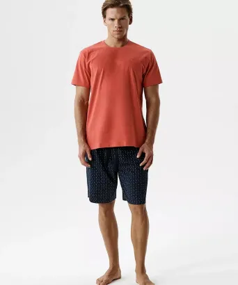 Piżama męska peach efect Atlantic NMP-400 S-2XL