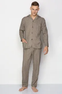 Flanelowa piżama męska rozmiary od M do 7XL - 2
