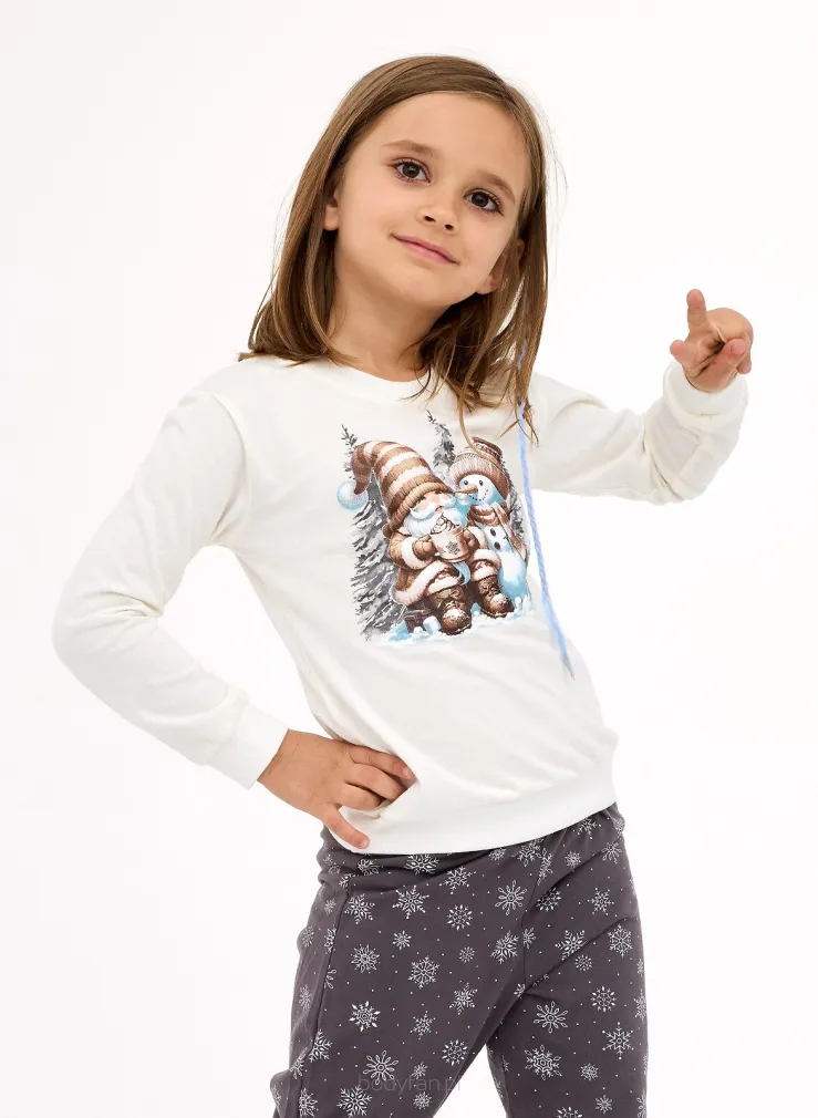 Piżama dziewczęca Cornette Kids Girl 977/190 Friends Christmas 86–128 bawełniana