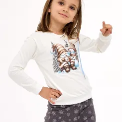 Piżama dziewczęca Cornette Kids Girl 977/190 Friends Christmas 86–128 bawełniana