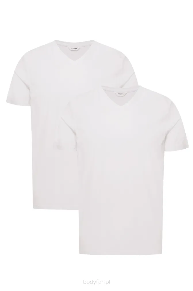 Koszulka męska Henderson 42975 Move 7 V-neck biały 2 szt. M-2XL