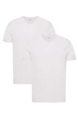 Koszulka męska Henderson 42975 Move 7 V-neck biały 2 szt. M-2XL