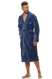 Klasyczny długi szlafrok męski 3XL L&L 2111 Luca haft W - 12