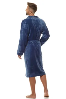 Klasyczny długi szlafrok męski 3XL L&L 2111 Luca haft W - 10