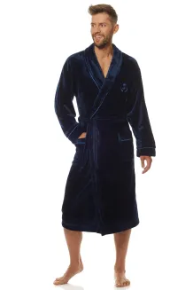 Klasyczny długi szlafrok męski 3XL L&L 2111 Luca haft W - 7