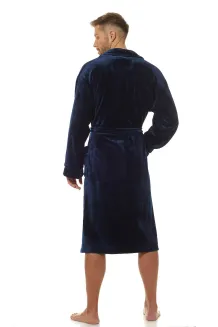 Klasyczny długi szlafrok męski 3XL L&L 2111 Luca haft W - 5