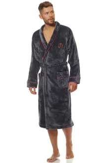 Klasyczny długi szlafrok męski 3XL L&L 2111 Luca haft W - 13