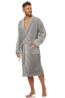 Klasyczny długi szlafrok męski 3XL L&L 2111 Luca haft W - 19