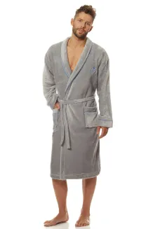Klasyczny długi szlafrok męski 3XL L&L 2111 Luca haft W - 18