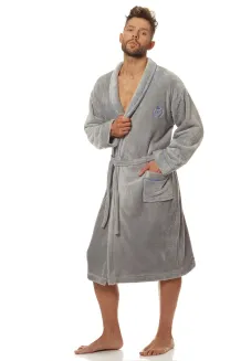 Klasyczny długi szlafrok męski 3XL L&L 2111 Luca haft W - 17