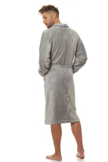 Klasyczny długi szlafrok męski 3XL L&L 2111 Luca haft W - 16
