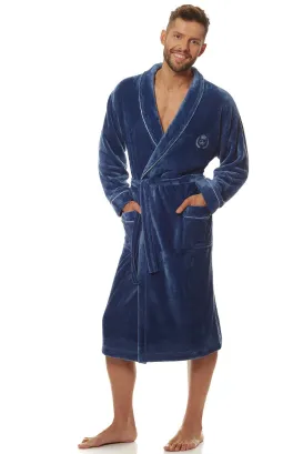 Klasyczny długi szlafrok męski 3XL L&L 2111 Luca haft W